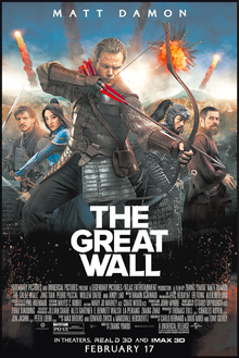 The Great Wall poster copyright belongs to China Film Group & Universal Pictures