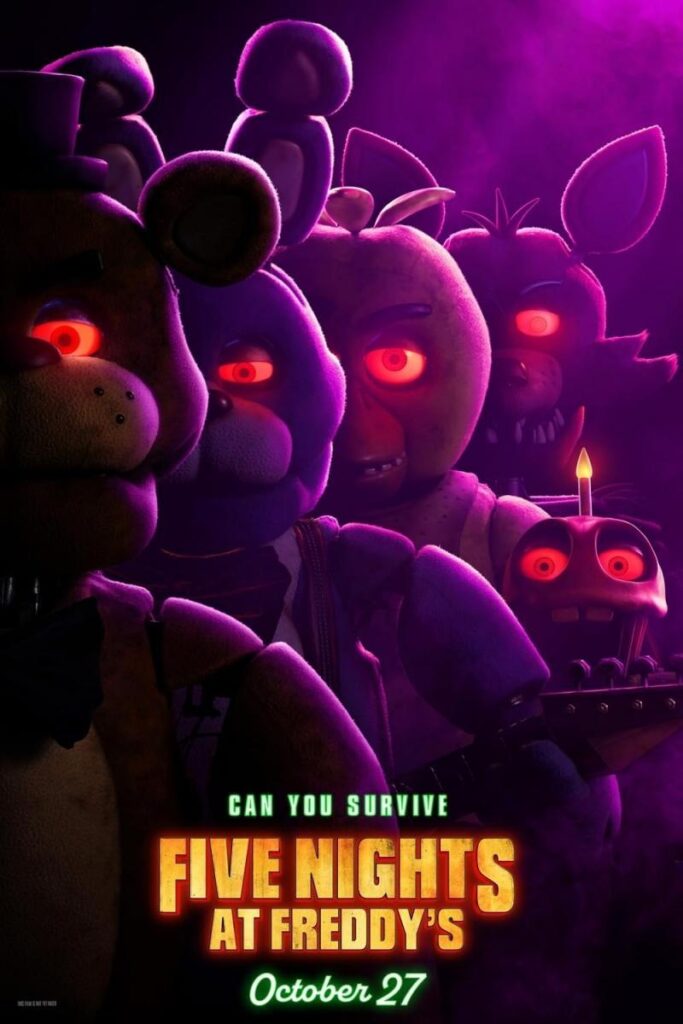 Five Nights at Freddy’s poster copyright belongs to Universal Pictures