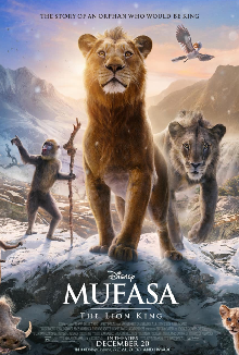 Mufasa the Lion King poster copyright belongs to Walt Disney Studios Motion Pictures