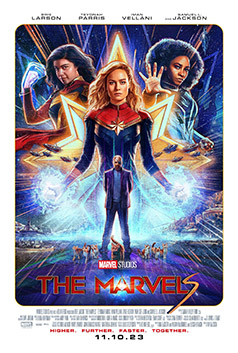 The Marvels poster copyright belongs to Walt Disney Studios Motion Pictures