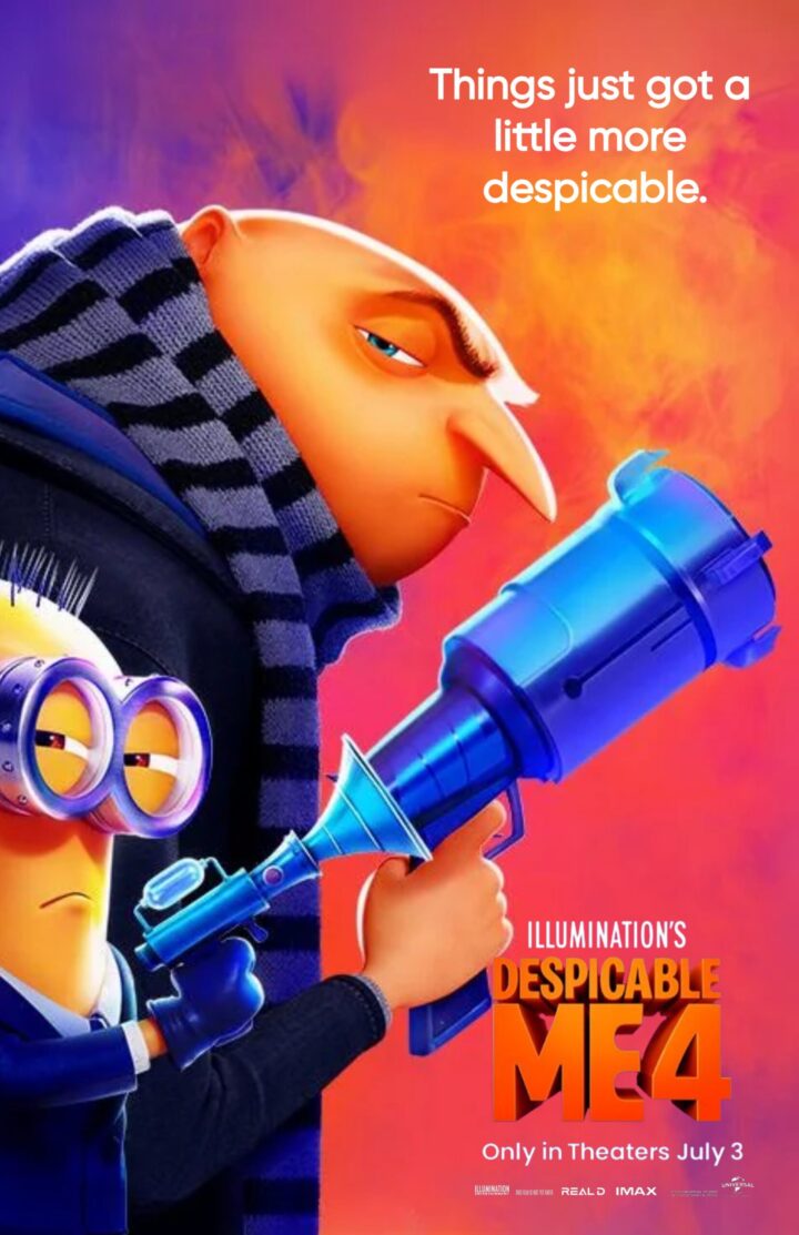 Despicable Me 4 poster copyright belongs to Universal Pictures