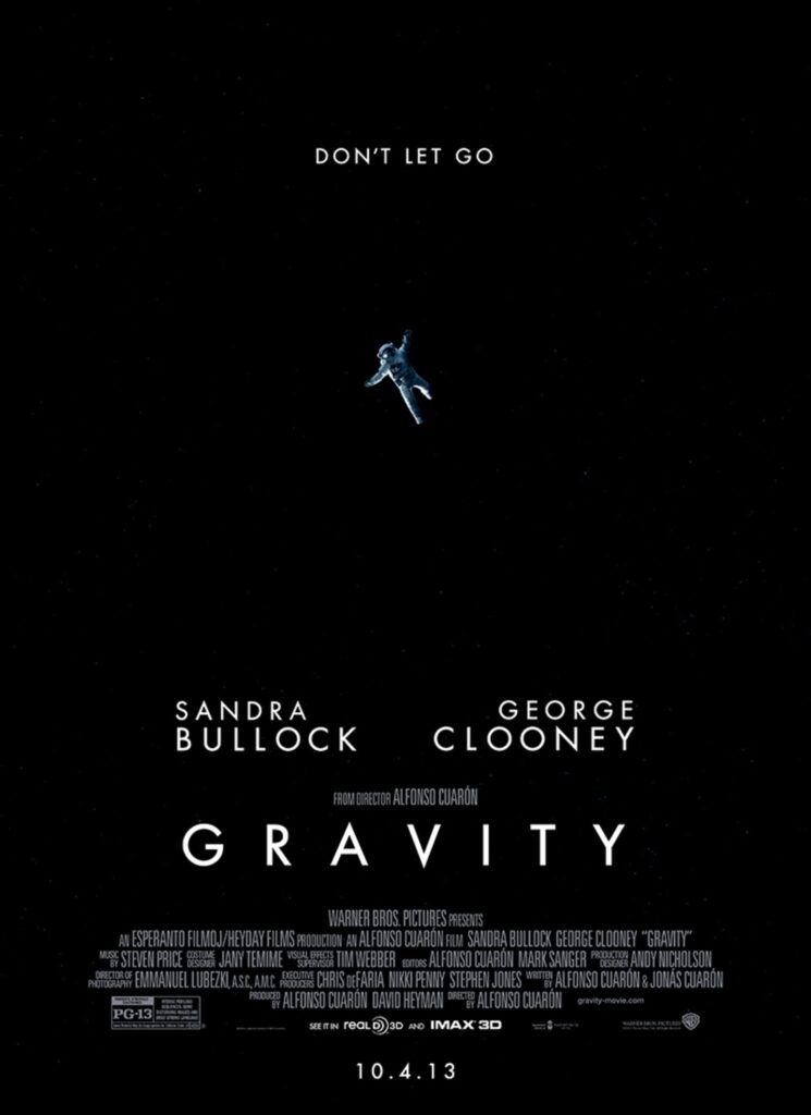 Gravity poster copyright belongs to Warner Bros. Pictures