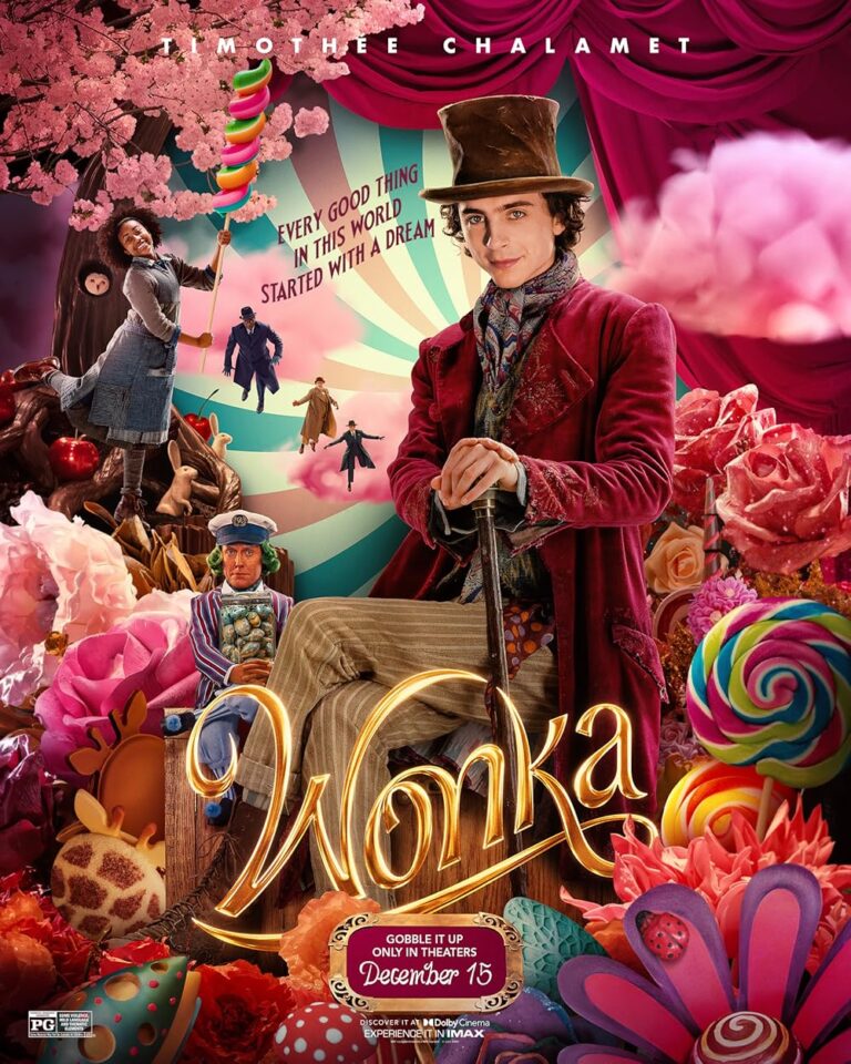 Wonka poster copyright belongs to Warner Bros. Pictures