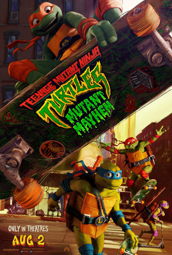 Ninja Turtles Mutant Mayhem poster copyright belongs to Paramount Pictures