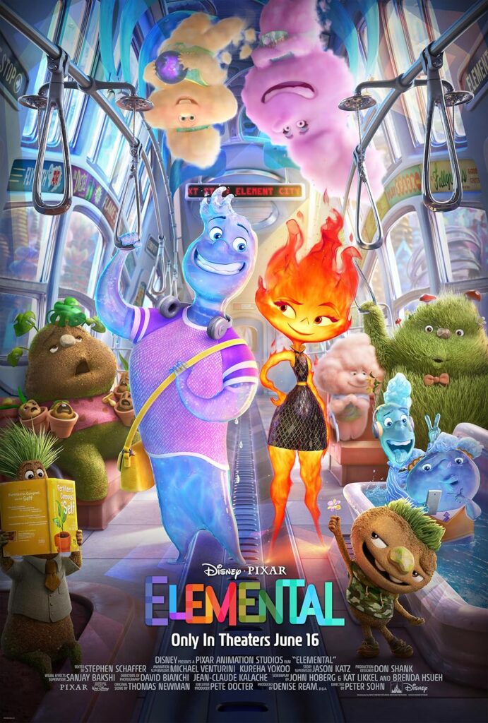 Elemental poster copyright belongs to Walt Disney Studios Motion Pictures