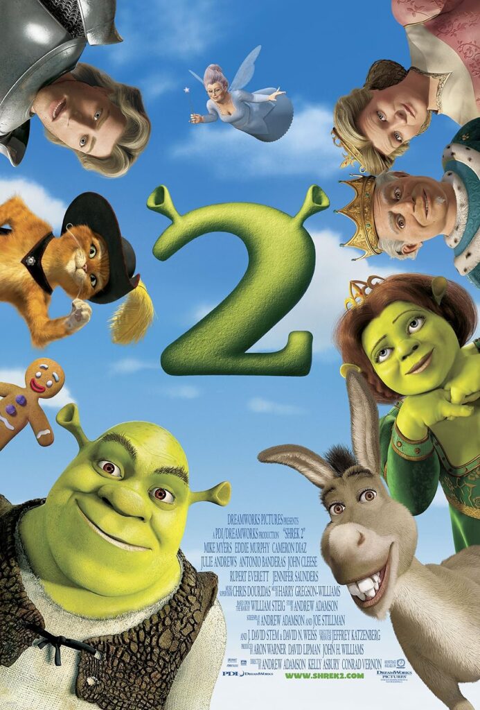 Shrek 2 poster copyright belongs to DreamWorks Pictures
