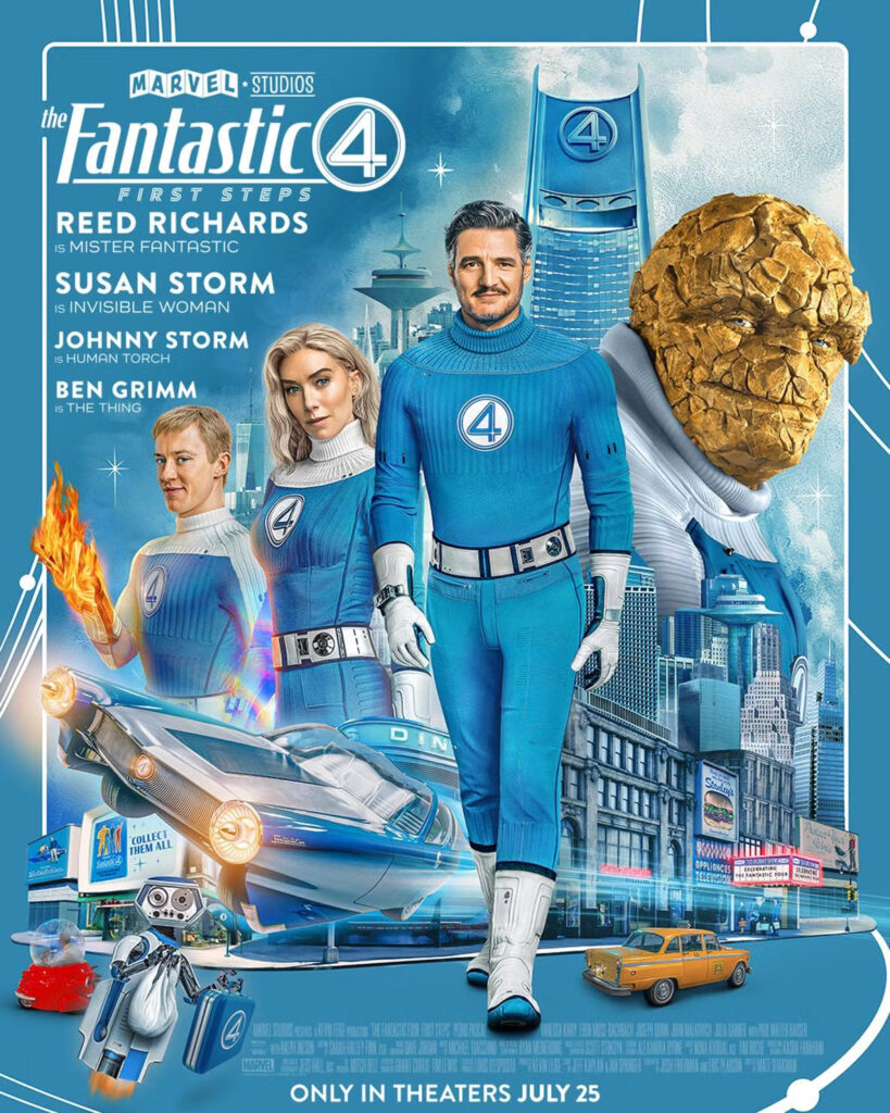 The Fantastic Four First Steps poster copyright belongs to Walt Disney Studios Motion Pictures